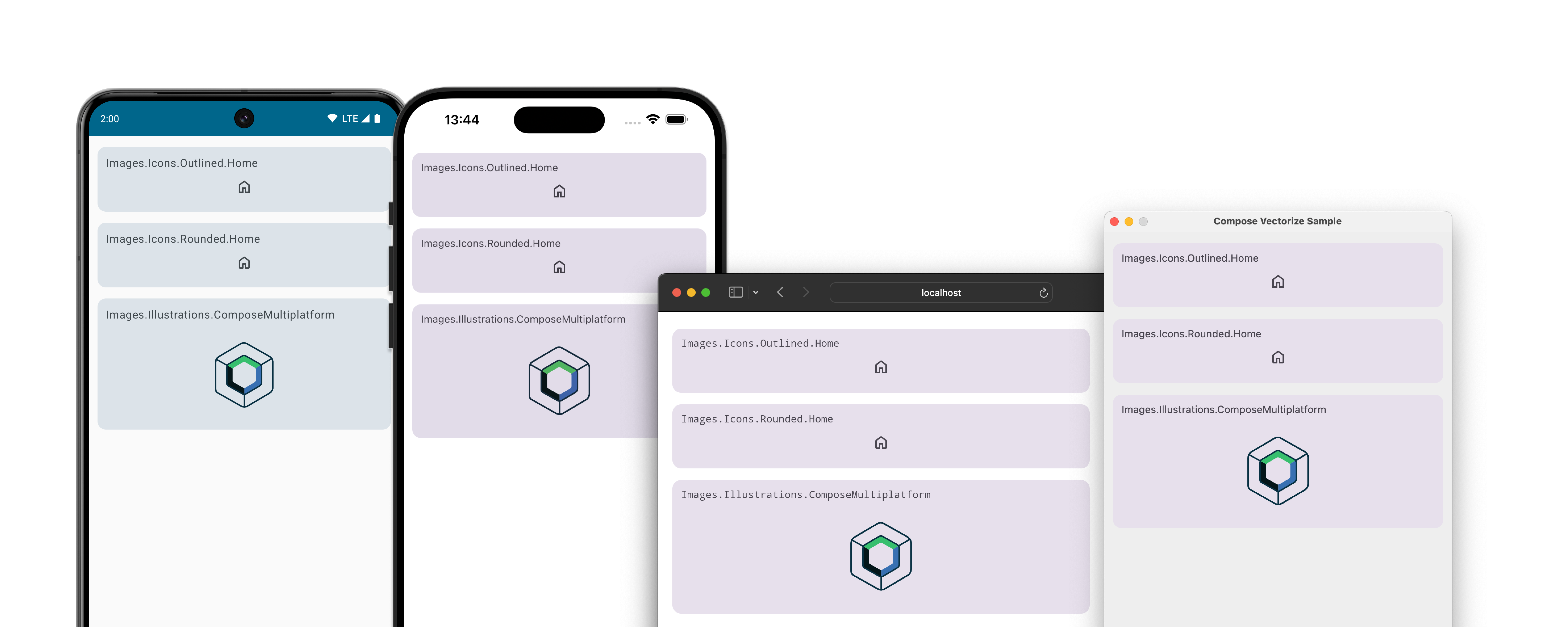 Compose Vectorize on different platforms